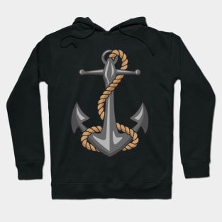 Classic Boat Anchor and Rope Hoodie